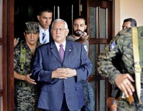 The head of the Honduras' coup regime Roberto Micheletti