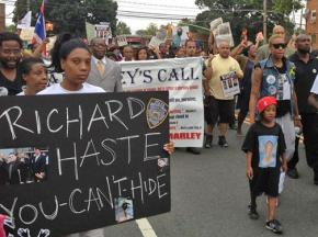 The last of 18 weekly vigils for Ramarley Graham drew hundreds of people to demonstrate in the Bronx