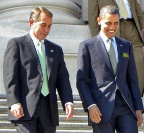 John Boehner and Barack Obama